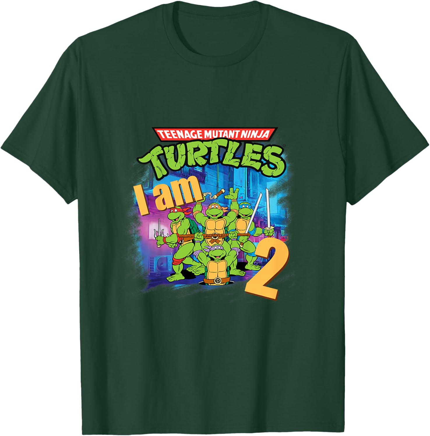 Mademark x Teenage Mutant Ninja Turtles - Kids Original Teenage Mutant Ninja Turtles Second Birthday 2 2nd T-Shirt - T-Shirt | Forest
