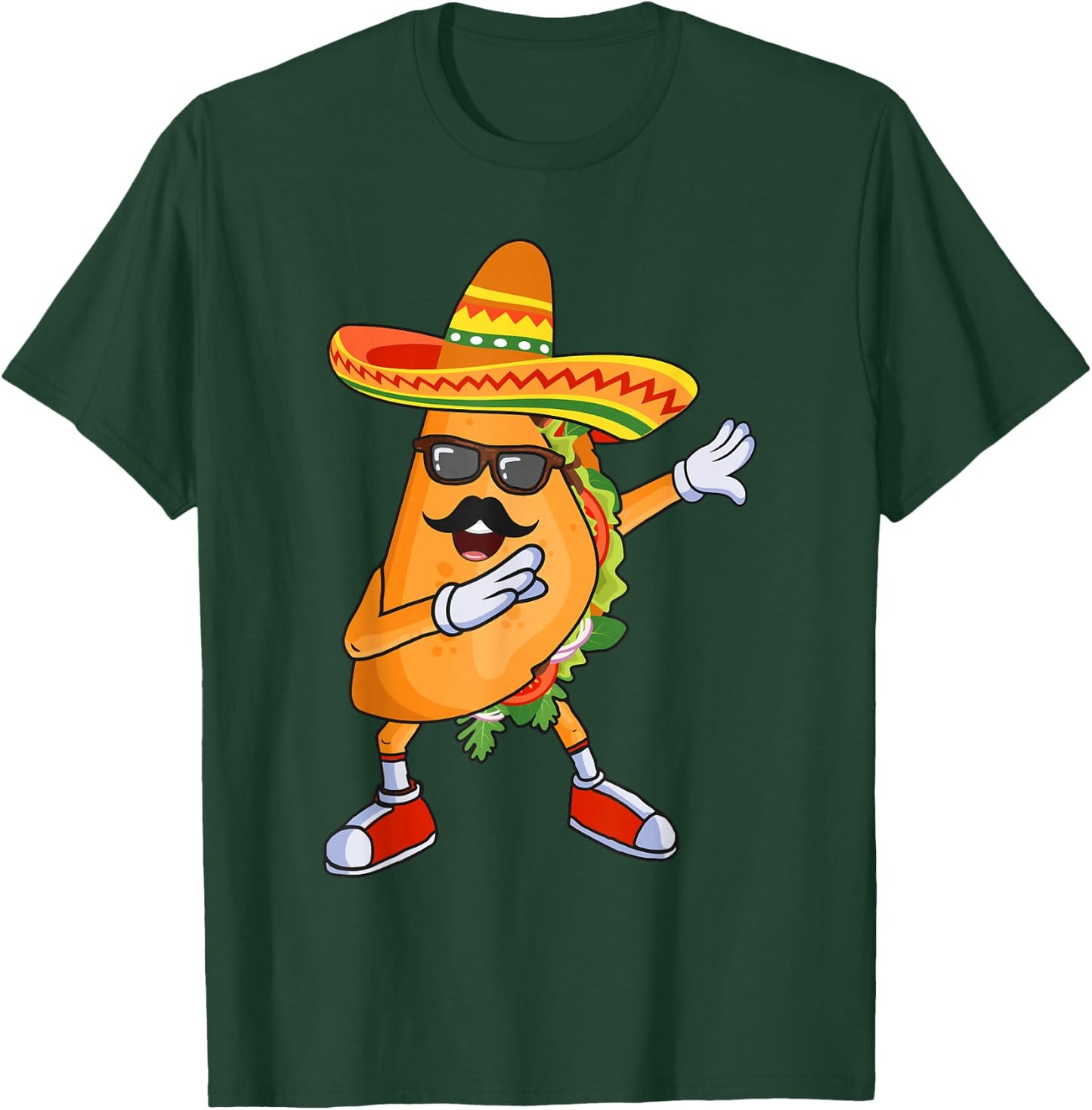 Dabbing Taco Funny Cinco de Mayo Mexican party T-Shirt - T-Shirt | Forest