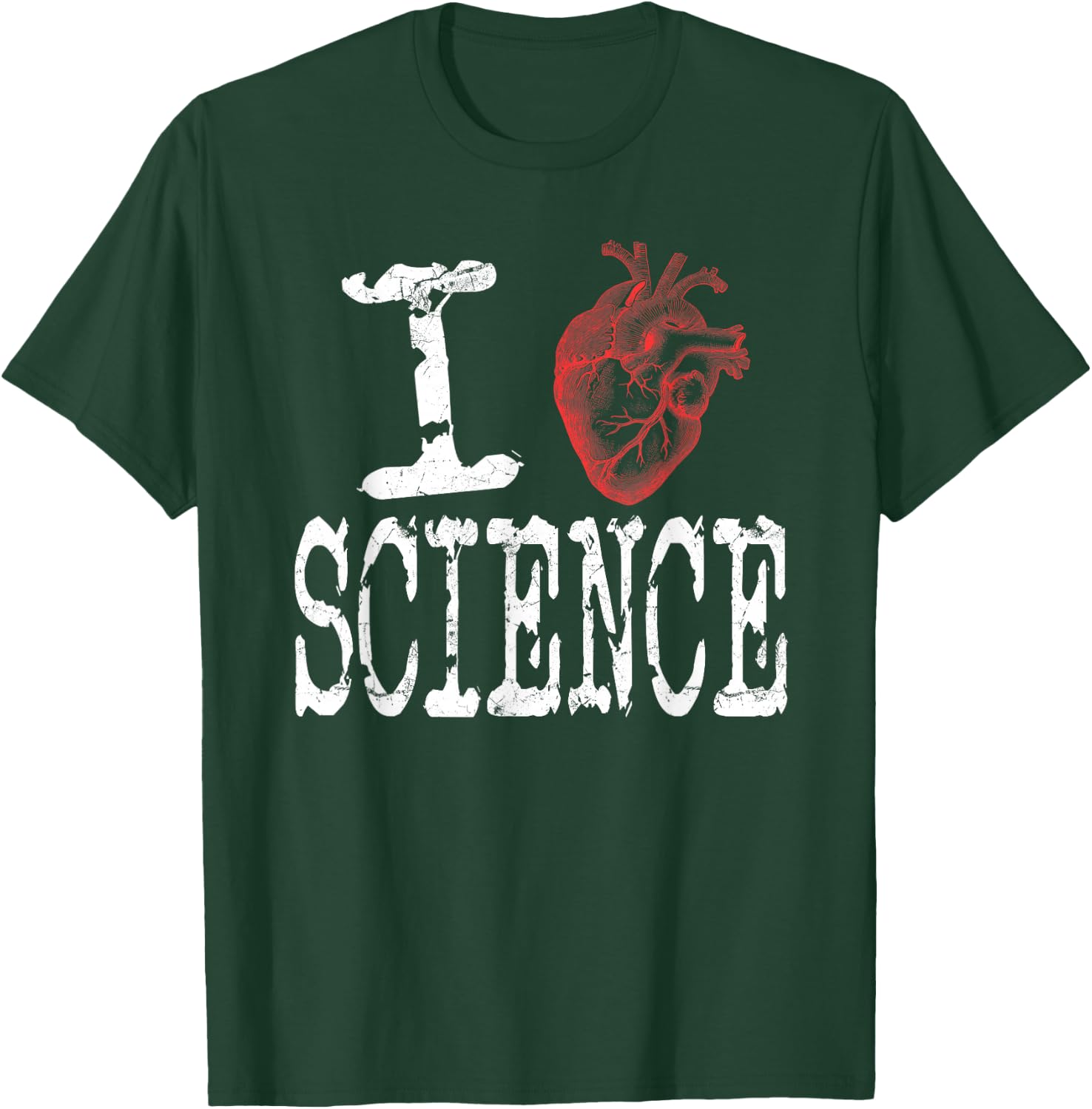 I Love Science Cool Heart Graphic, Awesome Science Lover T-Shirt - T-Shirt | Forest
