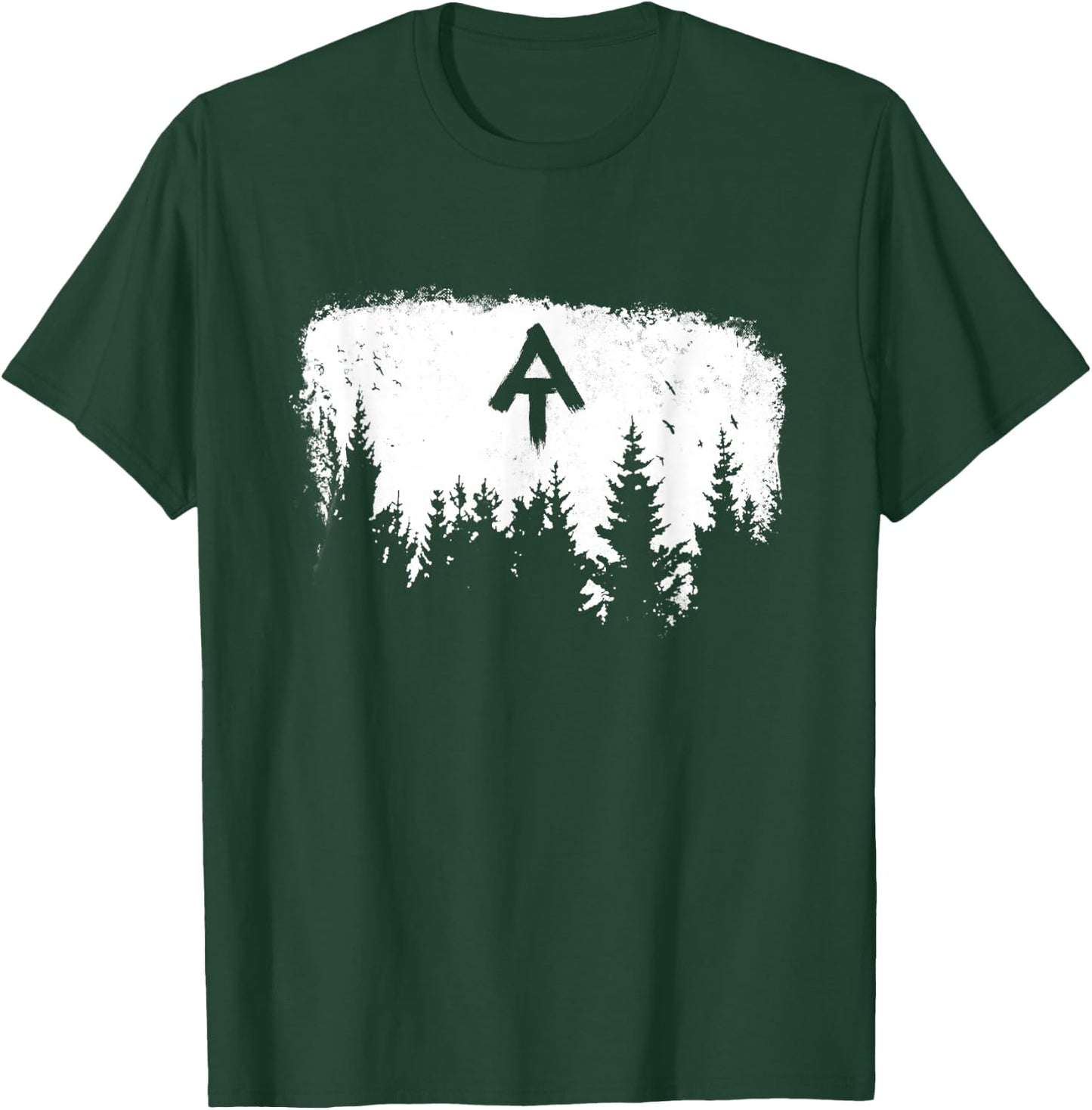 White Blaze Appalachian at Trail Minimalist Pine Tree Hike T-Shirt - T-Shirt | Forest