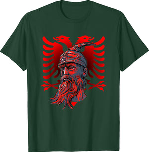 Skanderbeg Albanian National Hero Eagle Kosovo Albanian T-Shirt - T-Shirt | Forest