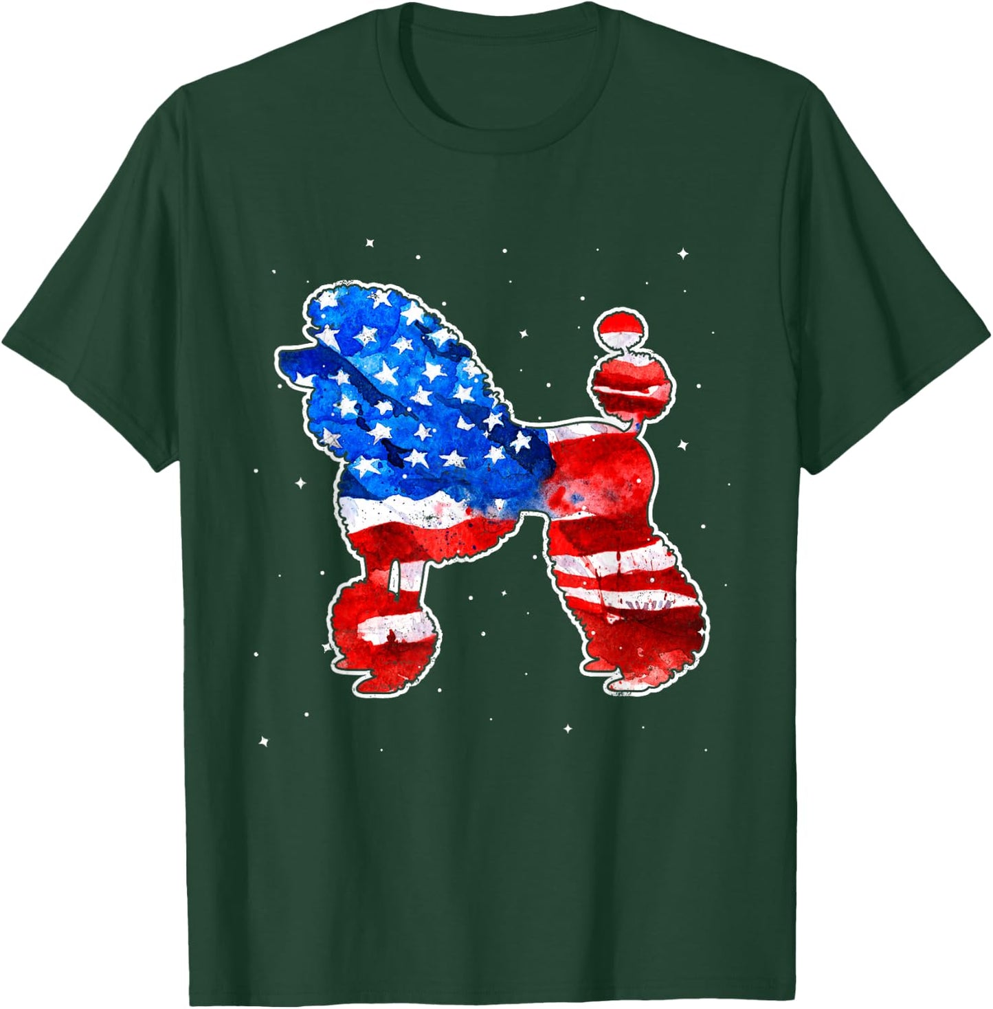 Poodle Tie Dye American Flag Patriotic 4th Of July Kids Men T-Shirt - T-Shirt | Forest