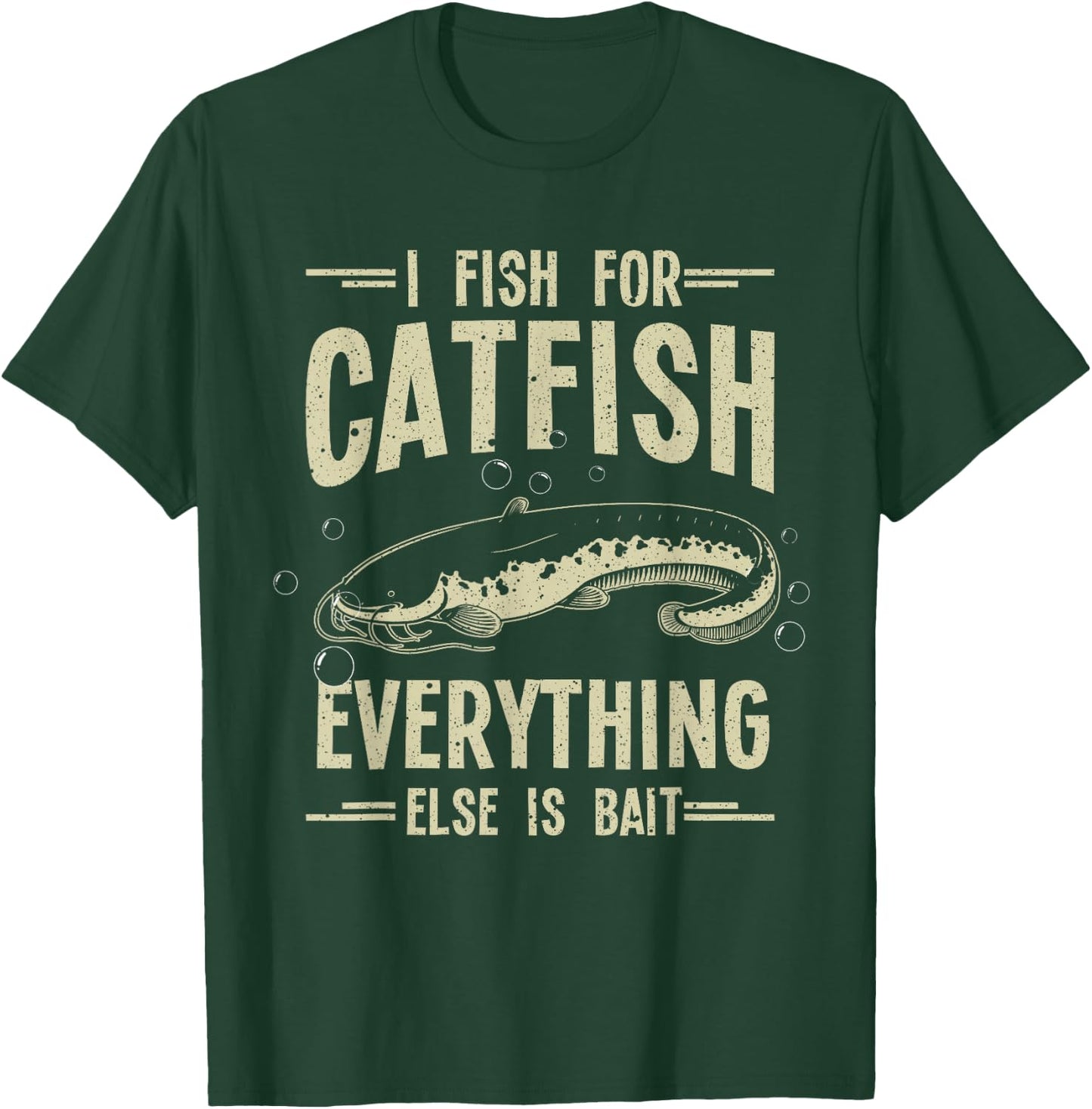 Funny Catfishing Design Women Catfish Fishing Hunter T-Shirt - T-Shirt | Forest