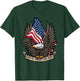 Patriotic Live Free or Die USA Bald Eagle and American Flag T-Shirt - T-Shirt | Forest