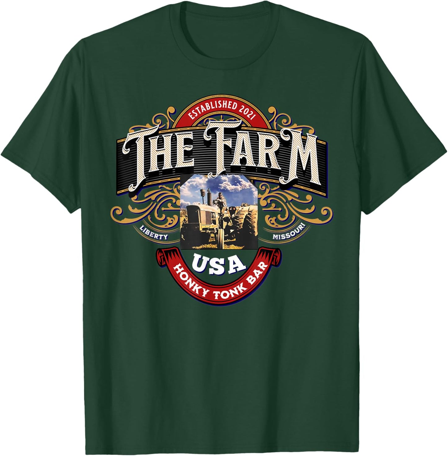 The Farm Liberty Missouri USA Live Music Bar Honky-tonk T-Shirt - T-Shirt | Forest