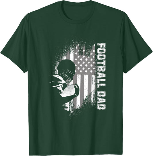 Football Dad American Football T-Shirt - T-Shirt | Forest