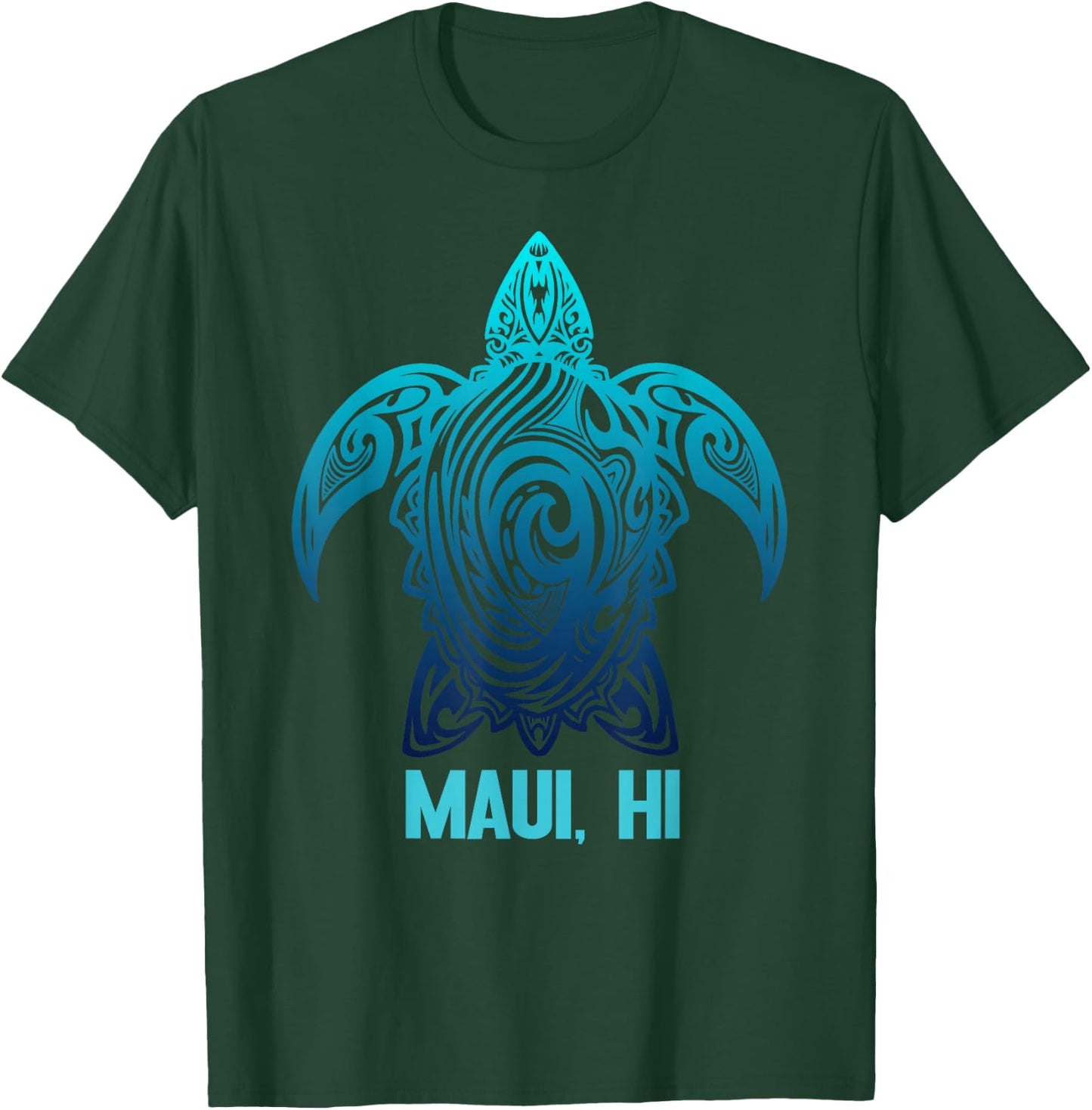Maui Hawaii Sea Turtle Hawaiian Surfer Diving T-Shirt - T-Shirt | Forest