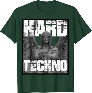 Hard Techno Rave Angel Statue T-Shirt - T-Shirt | Forest