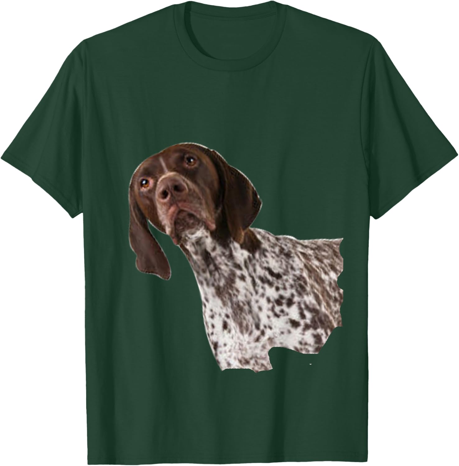 GSP German Shorthair Pointer Curious Face Mom Dad Dog Owner T-Shirt - T-Shirt | Forest