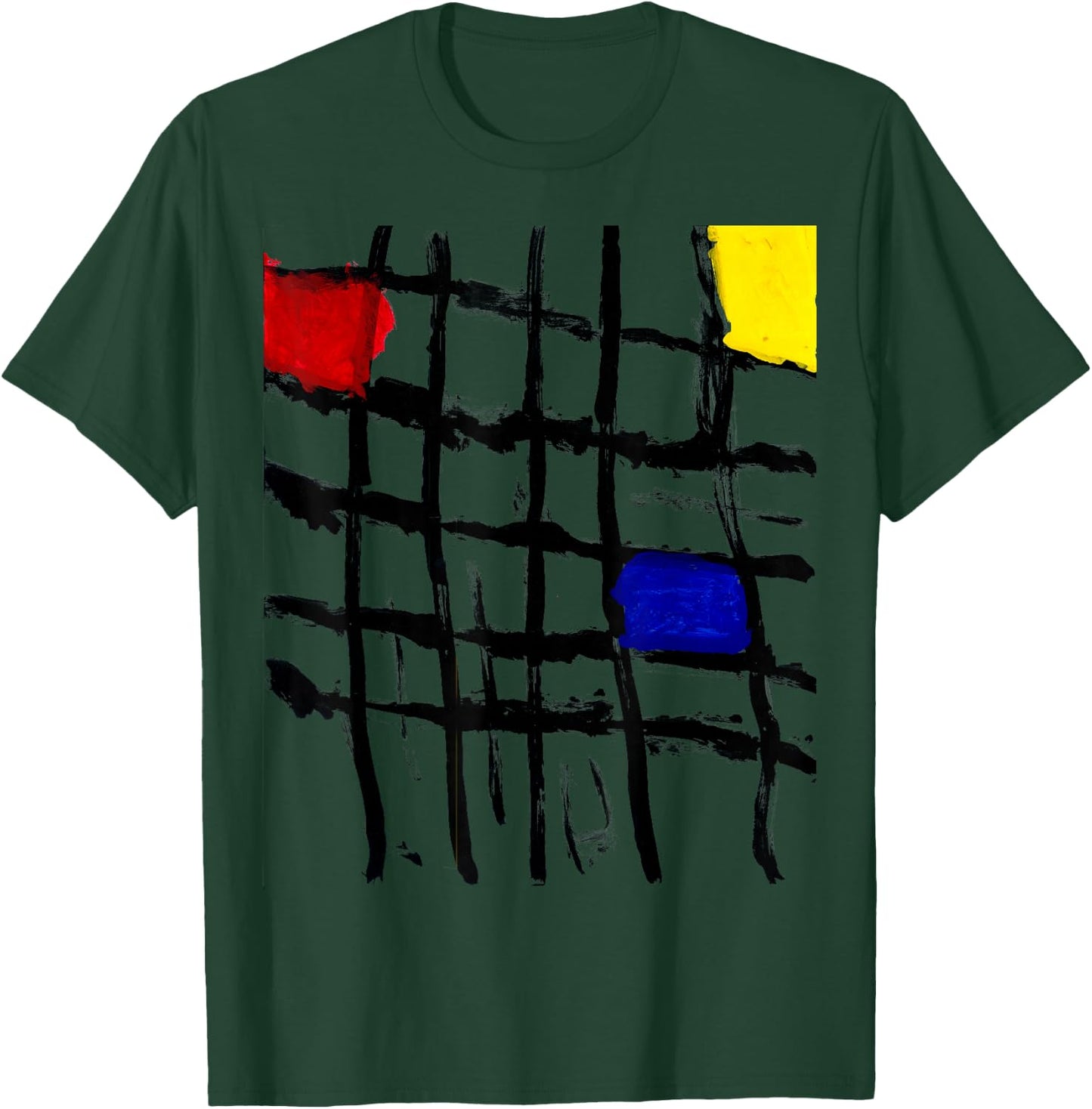 Designer Shirt Reflections of Mondrian T-Shirt - T-Shirt | Forest