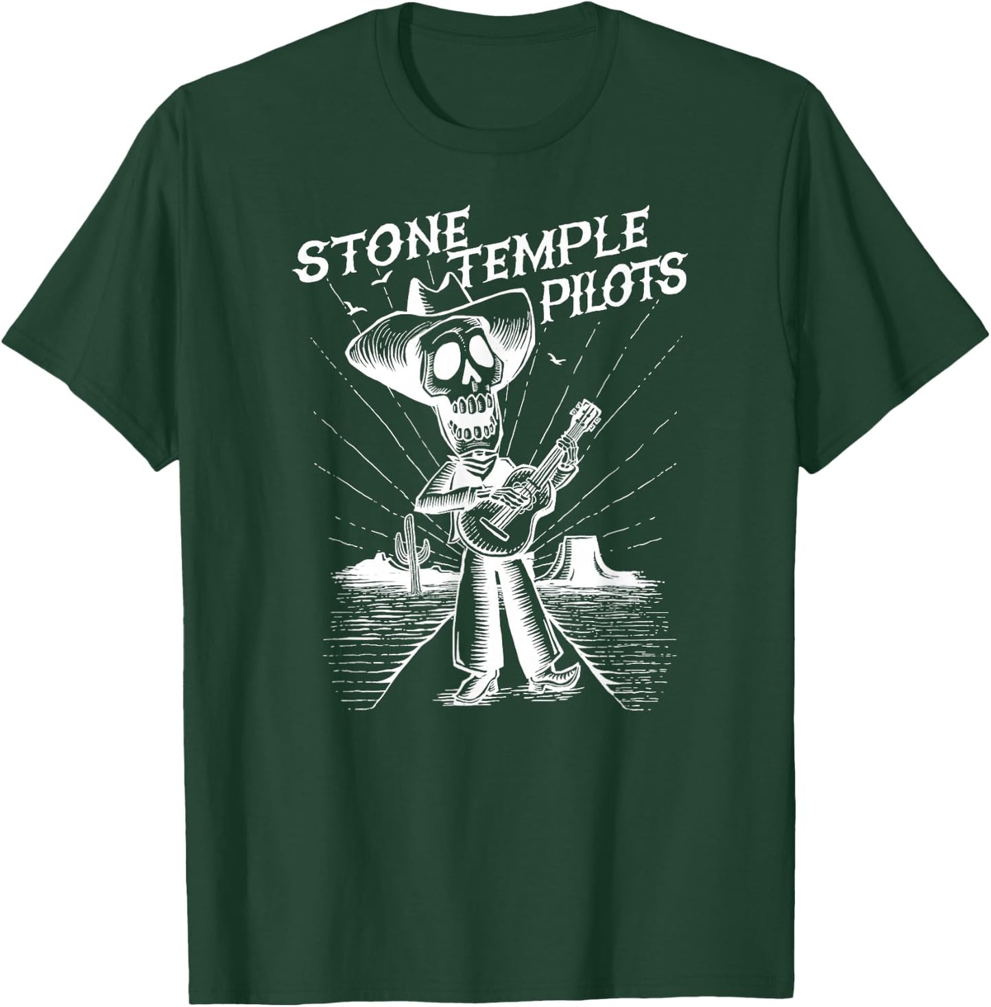 Stone Temple Pilots Day of The Dead Skeleton T-Shirt - T-Shirt | Forest