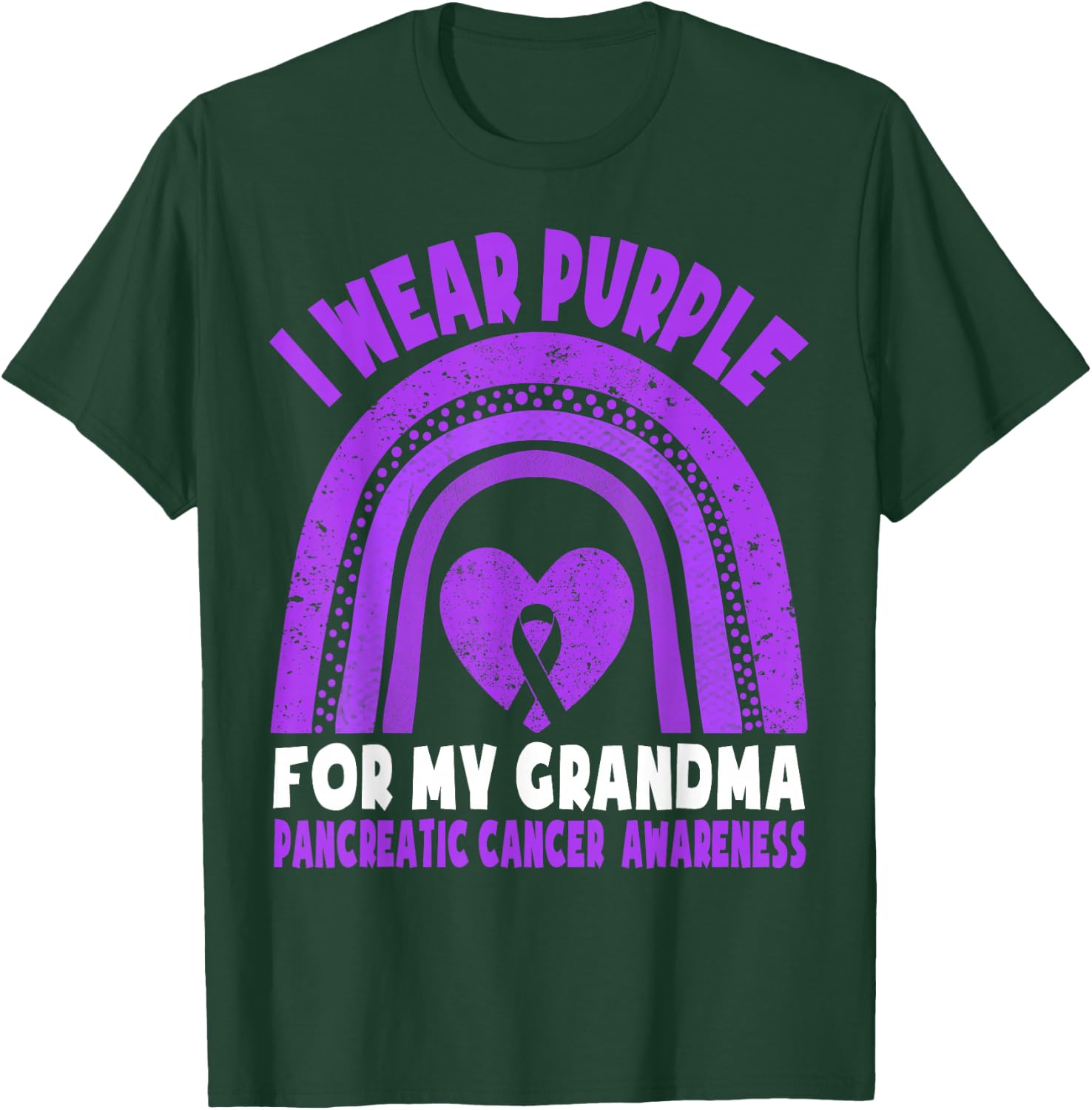 I Wear Purple For My Grandma Pancreatic Cancer Awareness T-Shirt - T-Shirt | Forest
