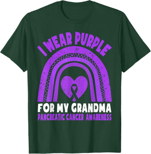 I Wear Purple For My Grandma Pancreatic Cancer Awareness T-Shirt - T-Shirt | Forest