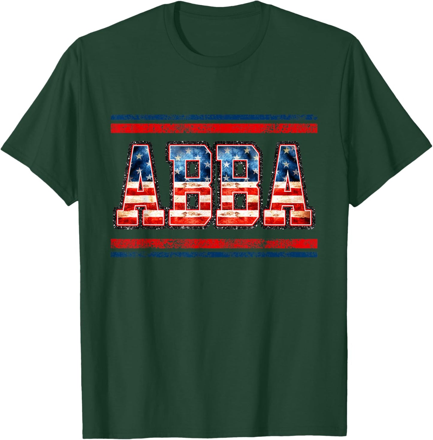 4th of July Abba Flag Shirt, Vintage Abba Shirt T-Shirt - T-Shirt | Forest