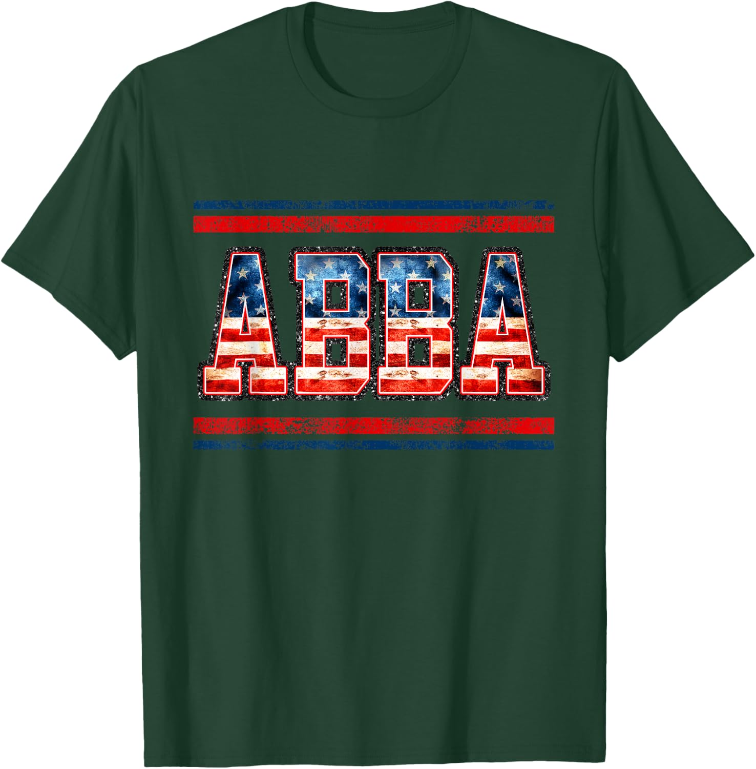 4th of July Abba Flag Shirt, Vintage Abba Shirt T-Shirt - T-Shirt | Forest