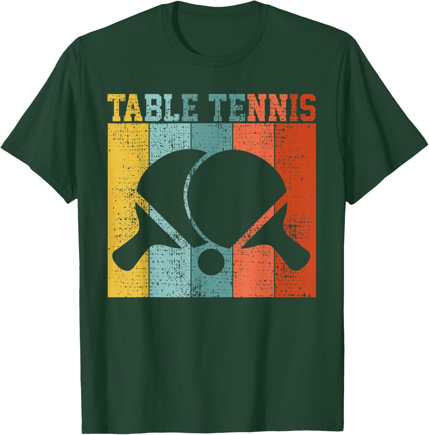 Retro Table Tennis T-Shirt - T-Shirt | Forest