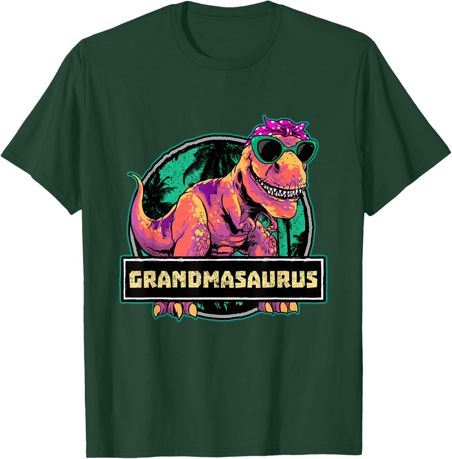 Grandmasaurus Grandma Shirt T Rex Dinosaur Family Matching T-Shirt - T-Shirt | Forest