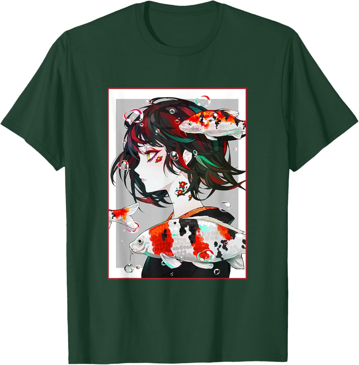 Anime Girl Japanese Aesthetic Anime Otaku T-Shirt - T-Shirt | Forest