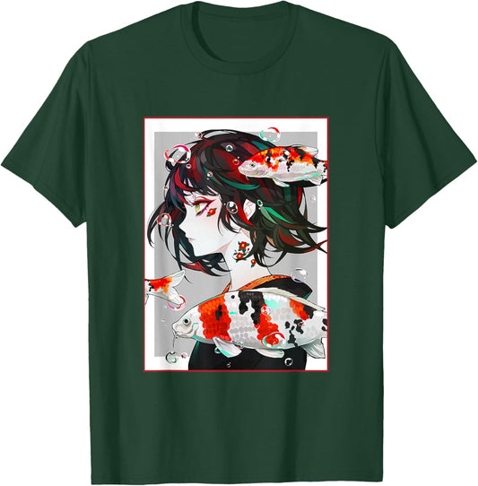 Anime Girl Japanese Aesthetic Anime Otaku T-Shirt - T-Shirt | Forest