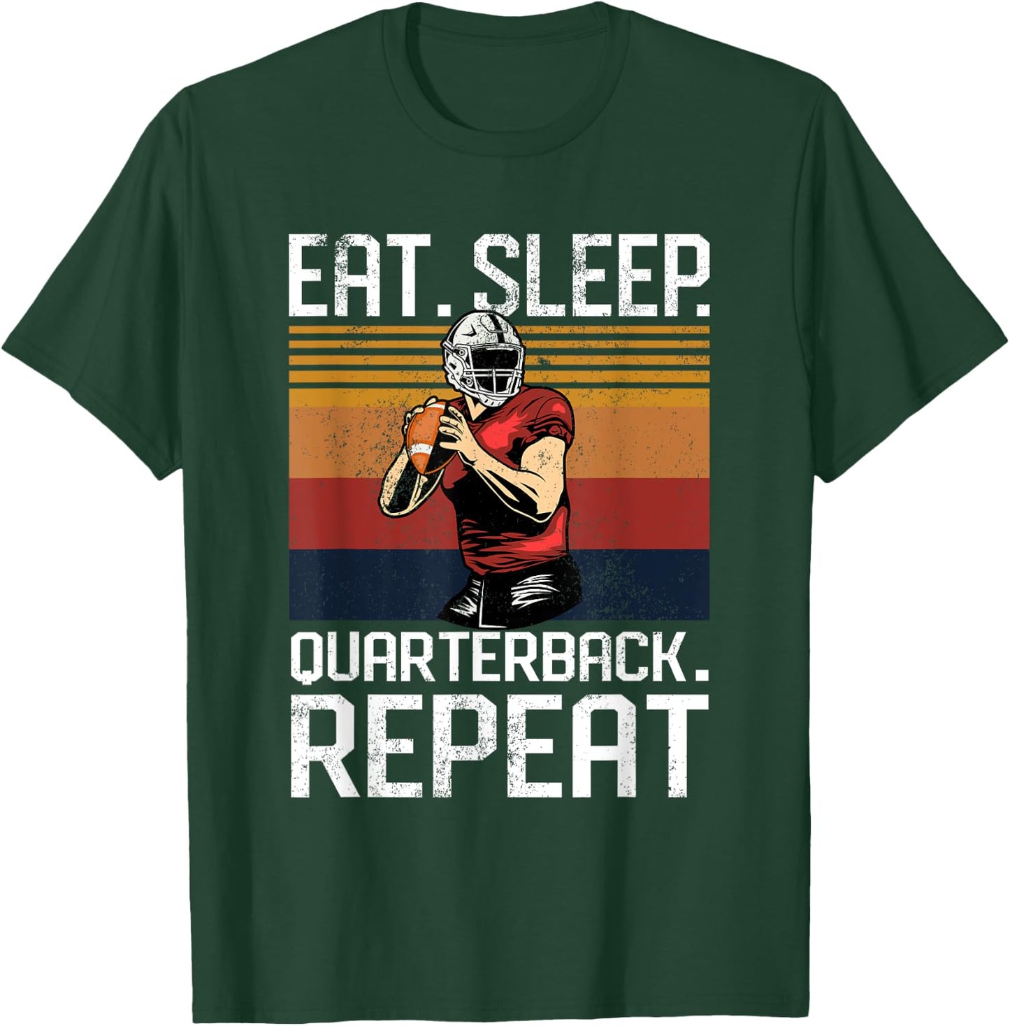 Football QB Sports Shirt Quarterback - QB1 Touchdown Pass T-Shirt - T-Shirt | Forest