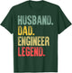 Funny Vintage Shirt Husband Dad Engineer Legend Retro T-Shirt - T-Shirt | Forest
