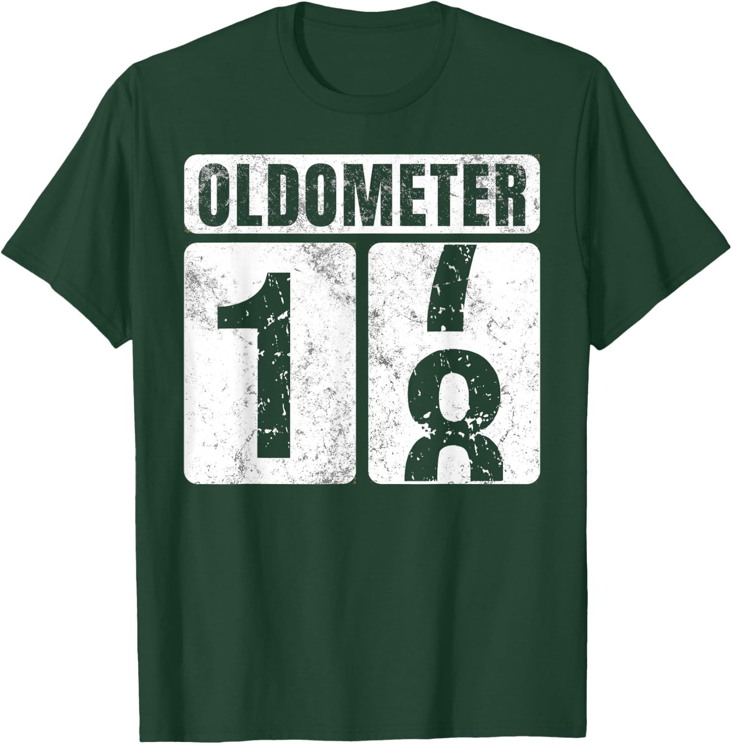 Oldometer 18 Shirt Vintage Funny 18th Birthday Gift T-Shirt - T-Shirt | Forest