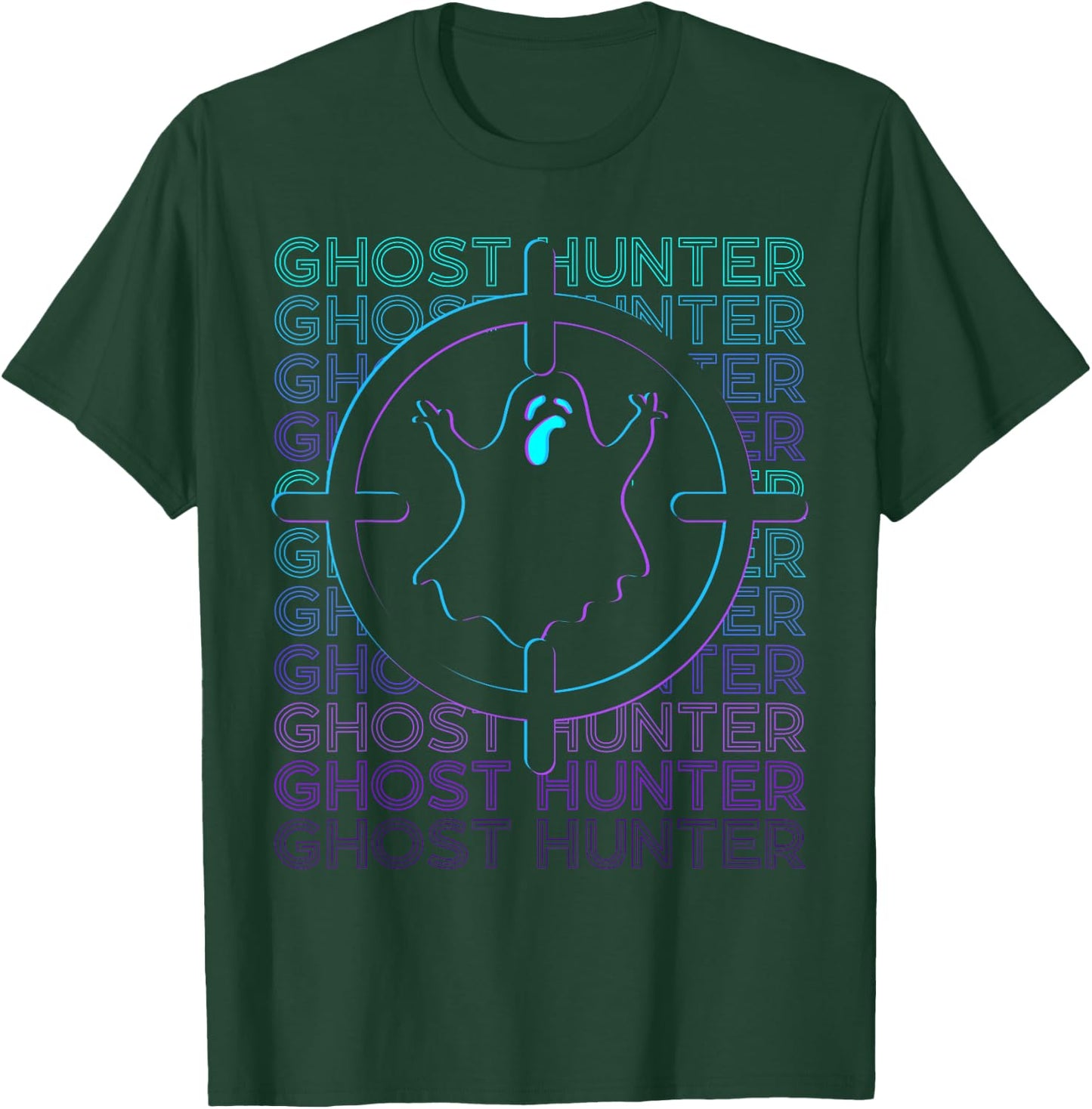Ghost Hunter Ghost Hunting Retro T-Shirt - T-Shirt | Forest