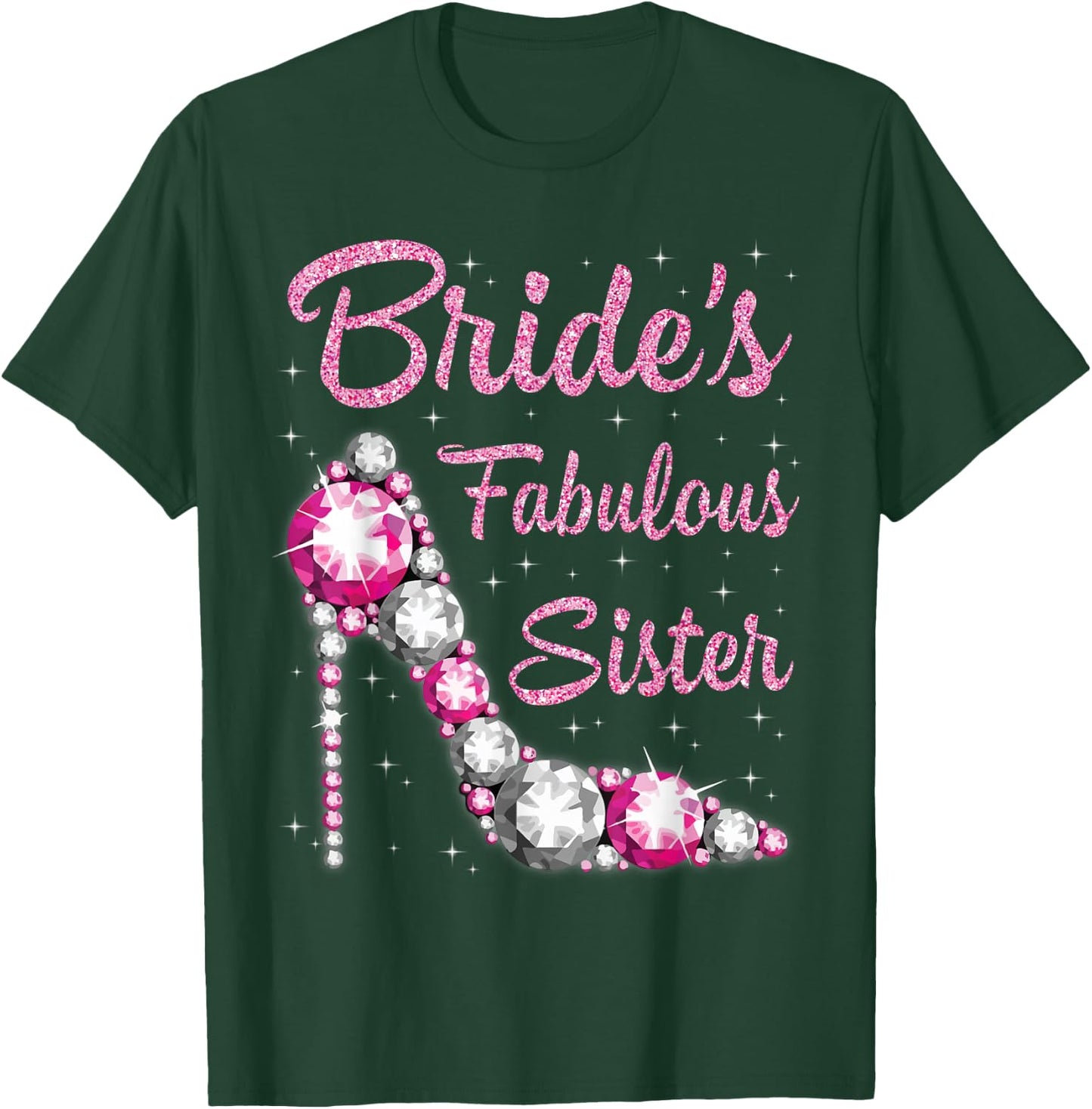 Sister's Fabulous Bride Happy Wedding Married Day Vintage T-Shirt - T-Shirt | Forest