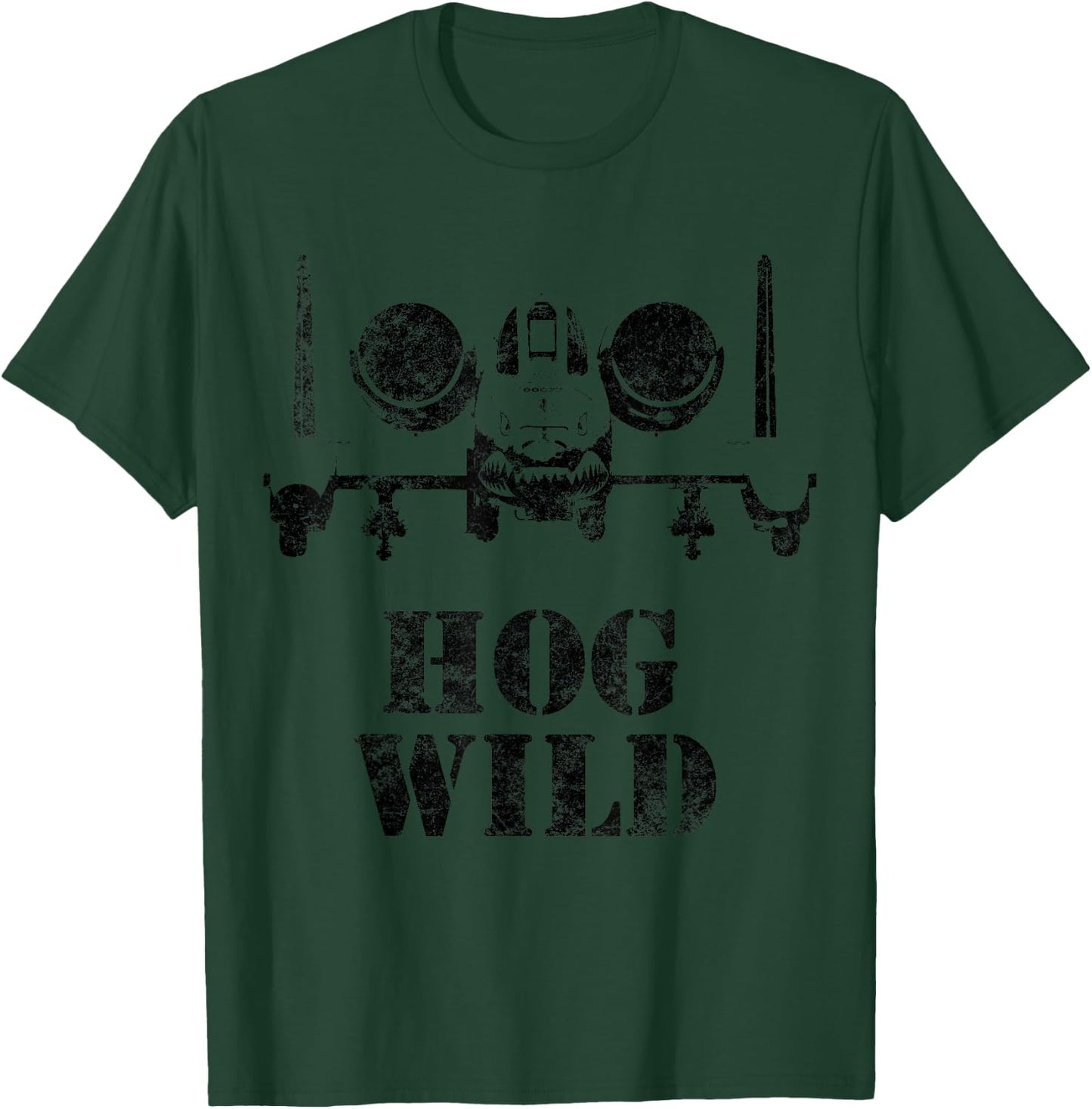 A10 Warthog Hog Wild Military Aviation T Shirt T-Shirt - T-Shirt | Forest