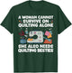 Funny Quilting Art Girls Sewing Seamstress Quilter T-Shirt - T-Shirt | Forest