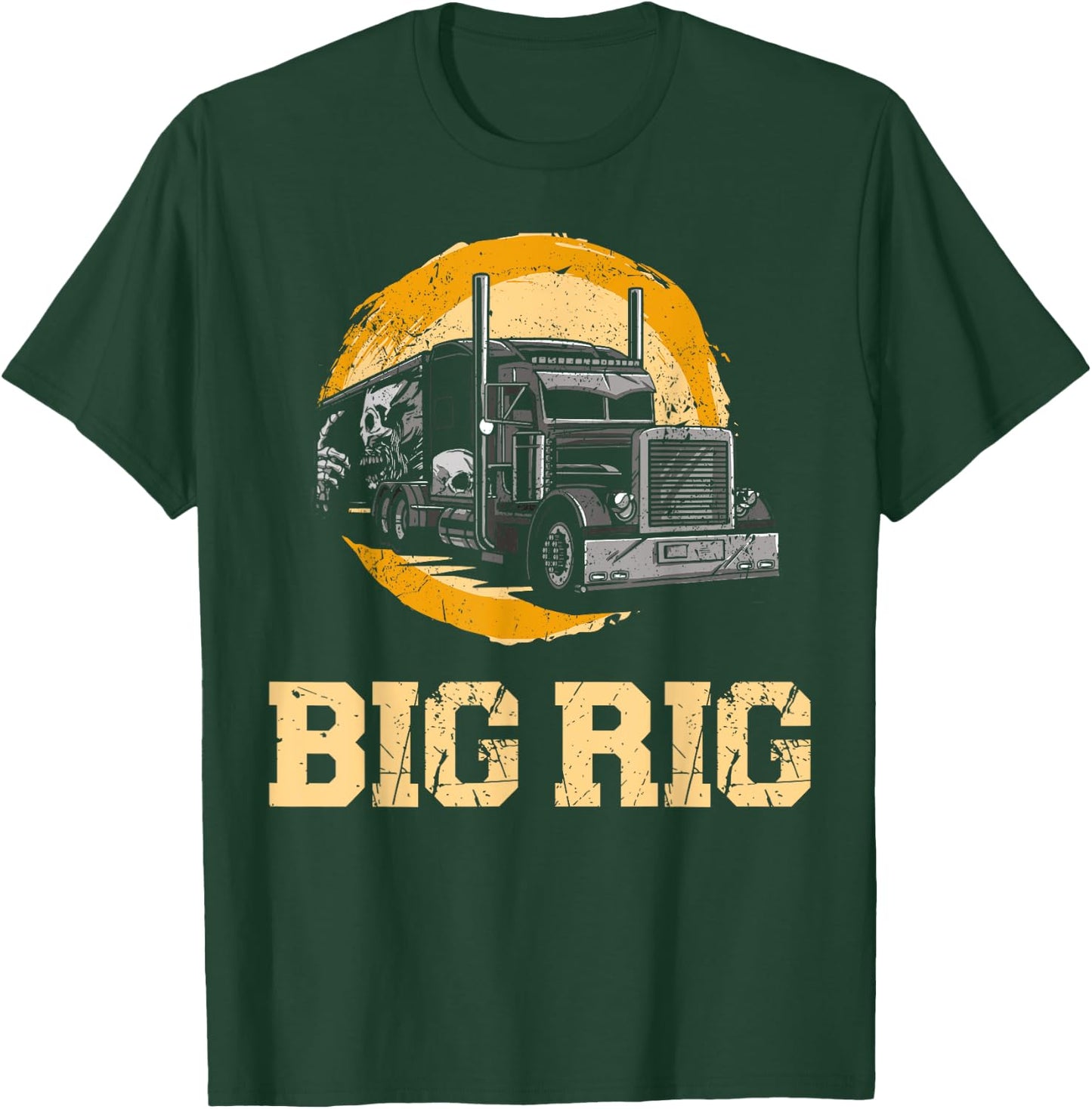 Trucker Truck Driver Vintage Big Rig T-Shirt - T-Shirt | Forest