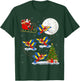 Funny Xmas Lighting Tree Santa Riding Macaw Christmas T-Shirt - T-Shirt | Forest