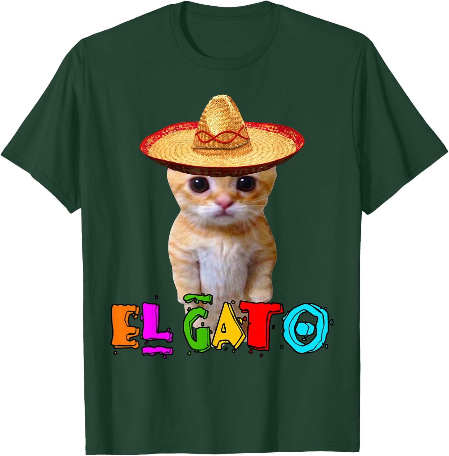 El Gato Meme Mexican Cat Latino Munchkin Kitty Cinco de Mayo T-Shirt - T-Shirt | Forest