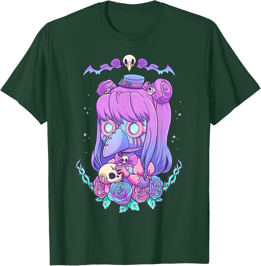 Pastel Goth Creepy Plague Doctress Kawaii Menhera Wiccan T-Shirt - T-Shirt | Forest
