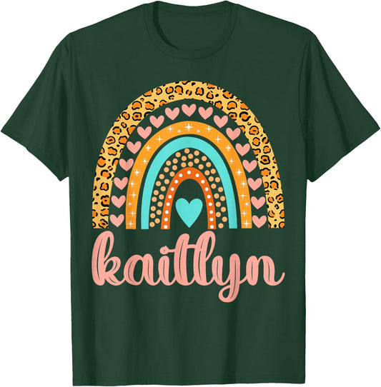 Kaitlyn Kaitlyn Name Birthday Shirt Gift T-Shirt - T-Shirt | Forest