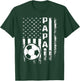 Soccer Papa American Flag Vintage Christmas Xmas T-Shirt - T-Shirt | Forest