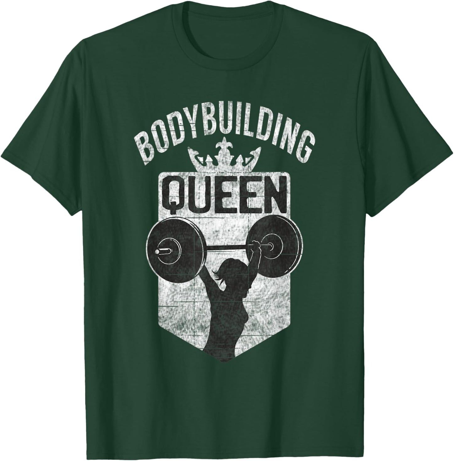 Bodybuilding Queen Gym Workout Women Bodybuilding T-Shirt - T-Shirt | Forest