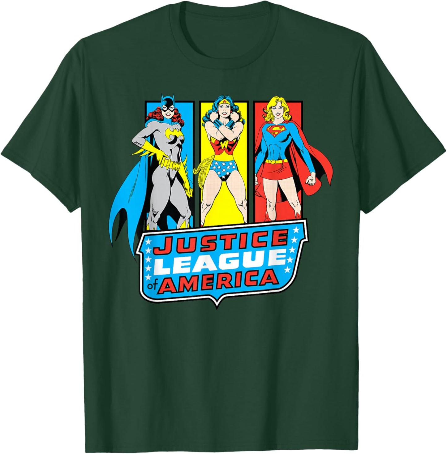 DC Comics Super Hero Girls Justice League Panels T-Shirt - T-Shirt | Forest