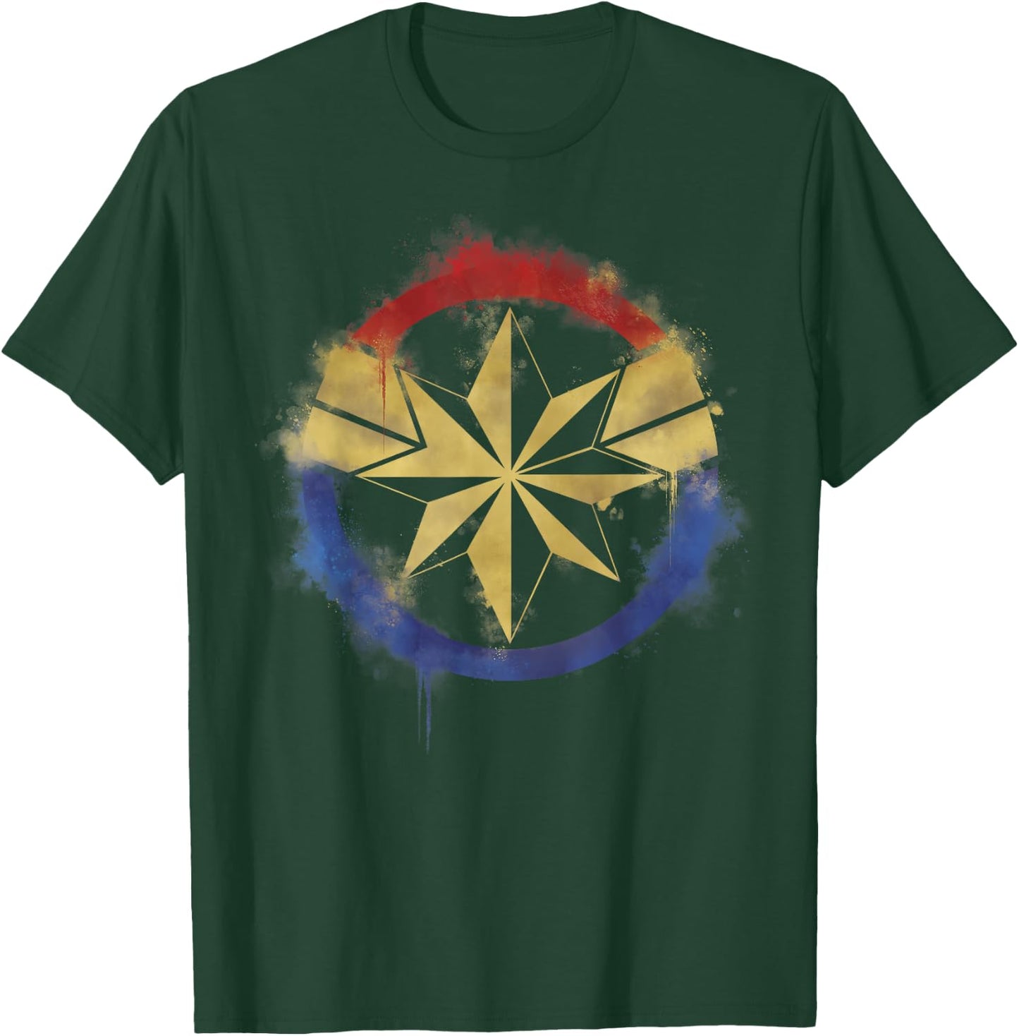 Marvel Avengers Endgame Captain Marvel Spray Paint Logo T-Shirt - T-Shirt | Forest