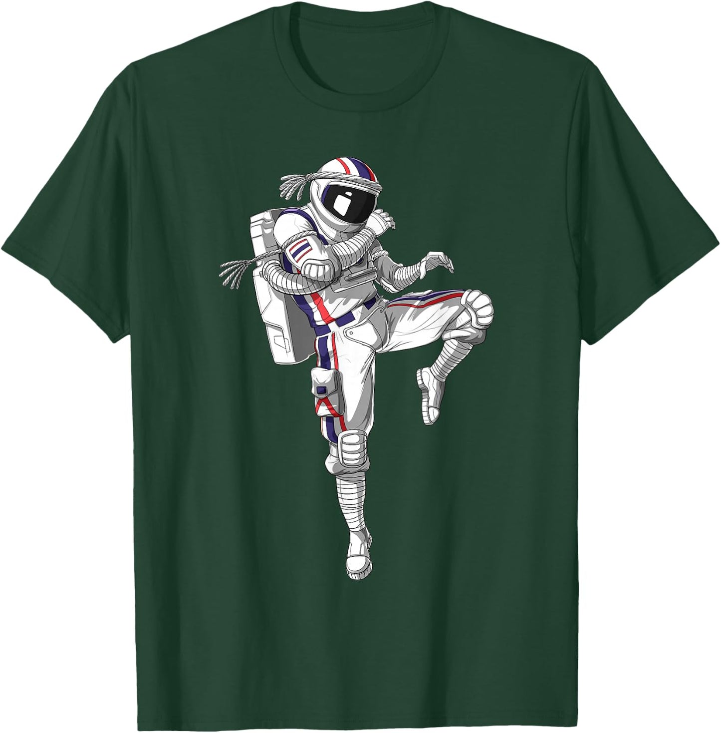 Astronaut Muay Thai Boxing Karate Kickboxing Martial Arts T-Shirt - T-Shirt | Forest
