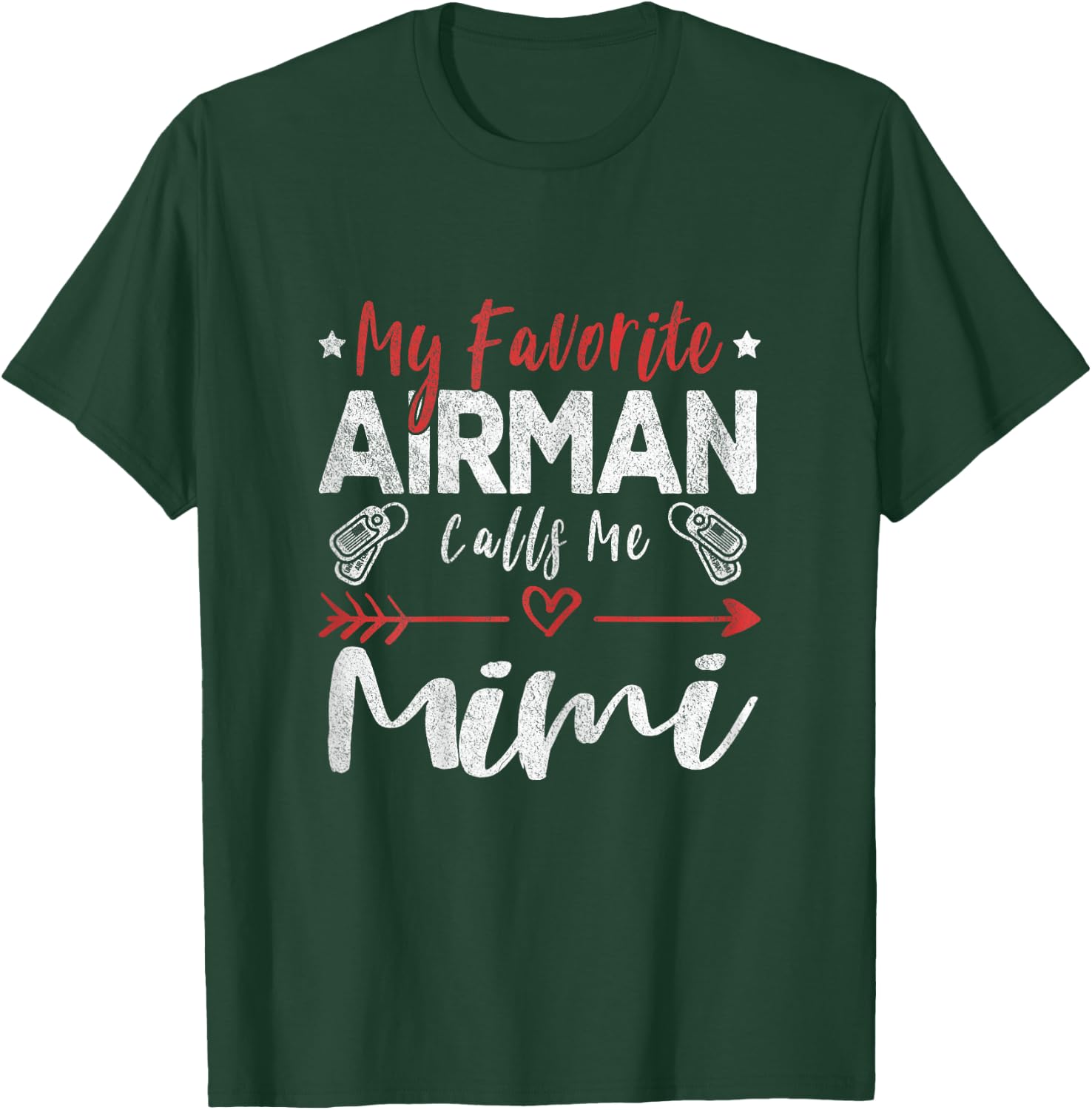 My Favorite Airman Calls Me Mimi Air Force Grandma T-Shirt - T-Shirt | Forest