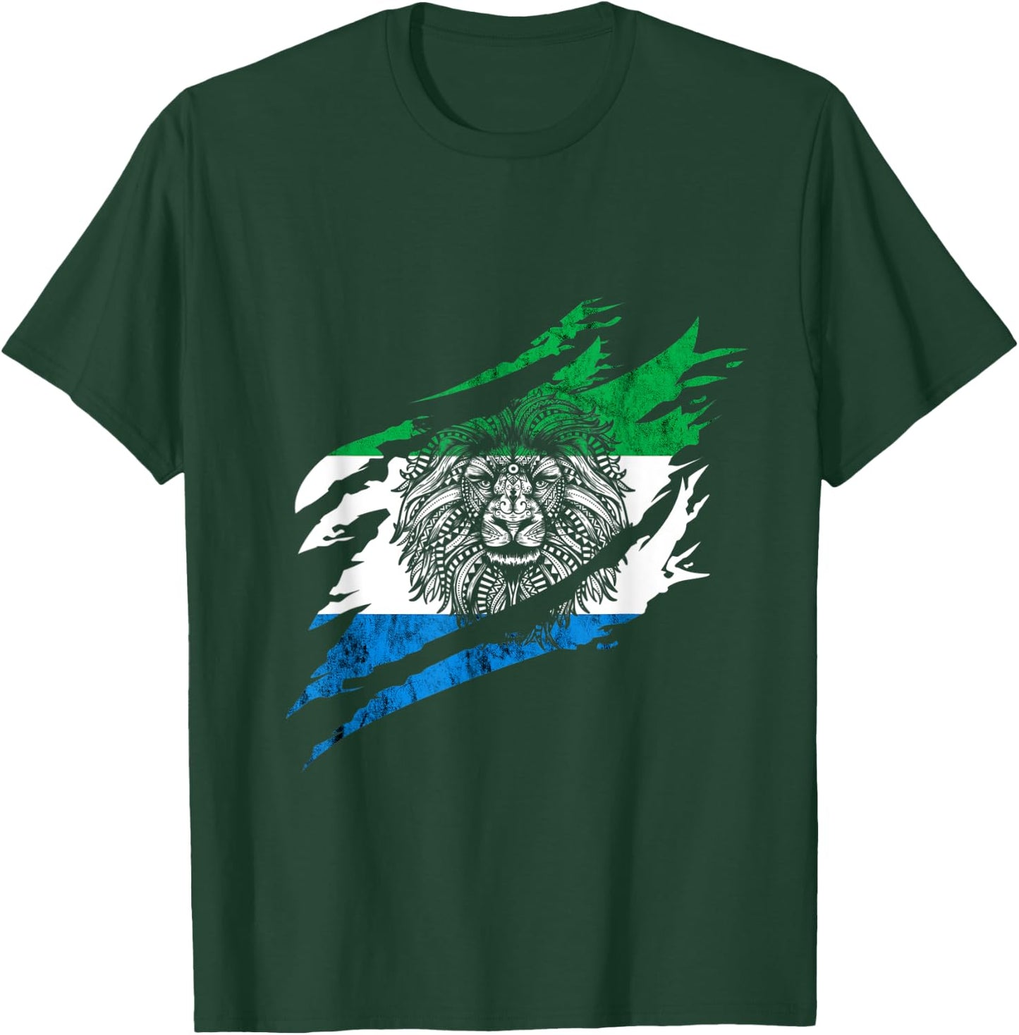Sierra Leone Heroic Flag Sierra Leonean Pride Roots T-Shirt - T-Shirt | Forest