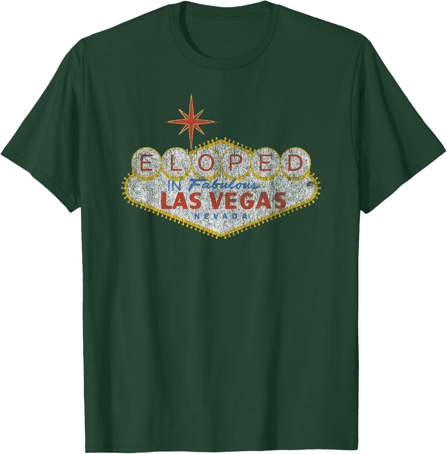 Matching Las Vegas Eloped Elopement Wedding For Couples T-Shirt - T-Shirt | Forest