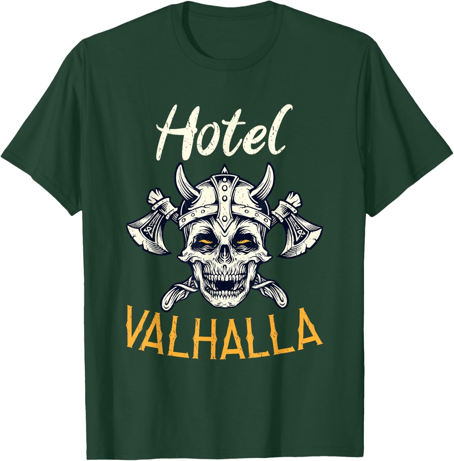 Hotel Valhalla Odin Nordic Viking T-Shirt - T-Shirt | Forest