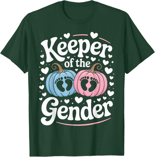 Keeper of The Gender Daddy Mom to Be Gender Reveal T-Shirt - T-Shirt | Forest