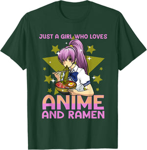 Anime Art Teen Girls Anime Merch Ramen Anime Lover T-Shirt - T-Shirt | Forest