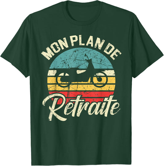 My Retirement Plan Mount the Moped Gift Moped T-Shirt - T-Shirt | Forest