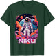 NIKO - Cute Boy Name with cool Astronaut T-Shirt - T-Shirt | Forest