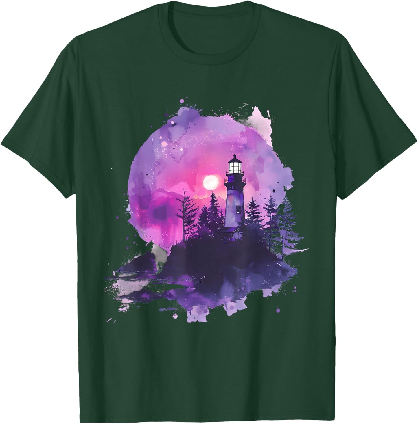 Light House Seaside House Sailing Sea Beach Lighthouse T-Shirt - T-Shirt | Forest