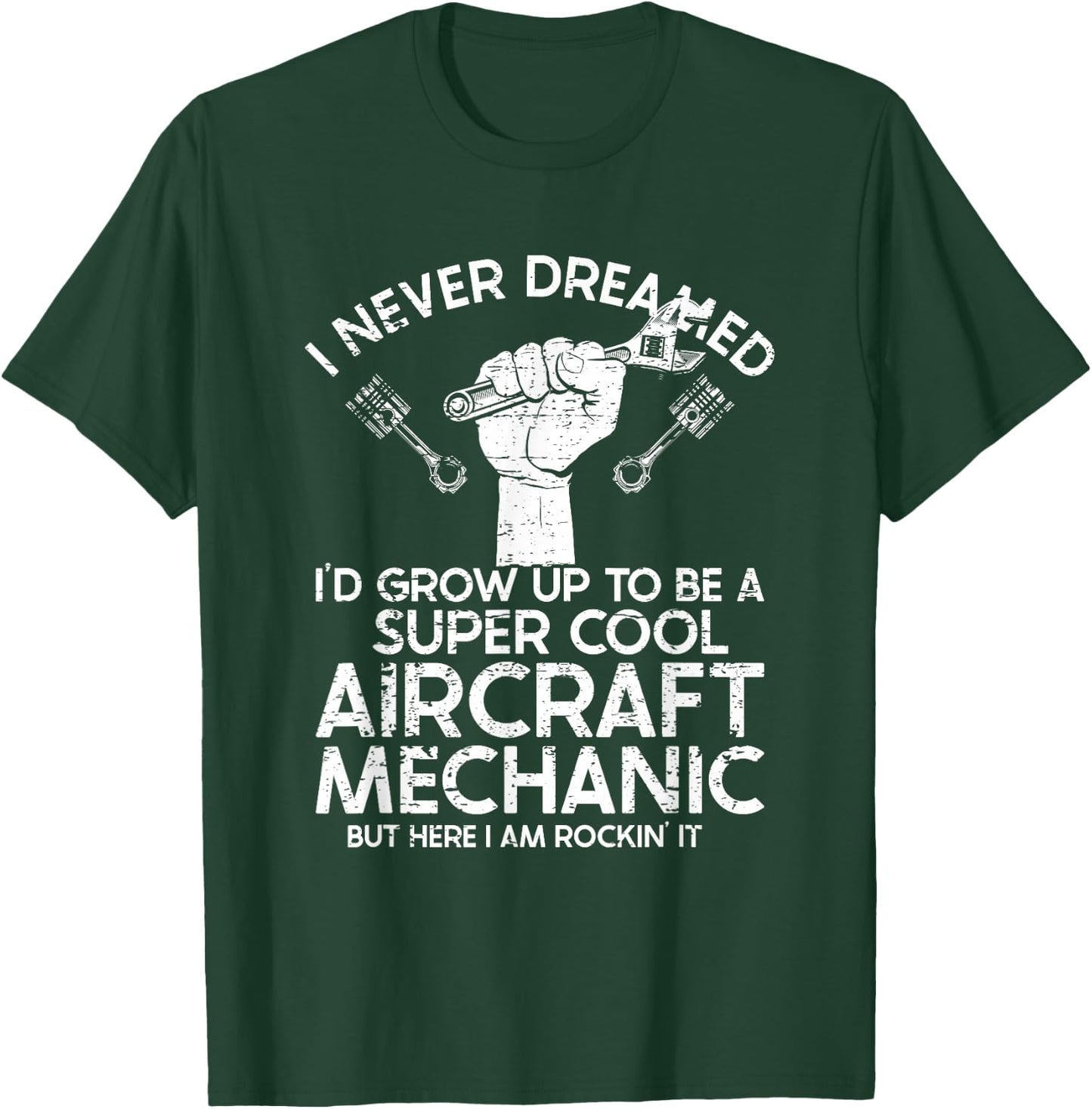 Airplane Mechanic Aircraft Maintenance Pilot Technician T-Shirt - T-Shirt | Forest